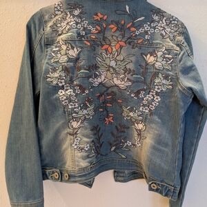 Embroidered Denim Jean Jacket